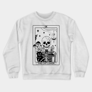 "The Cat Lover" Skeleton Tarot Card Crewneck Sweatshirt
